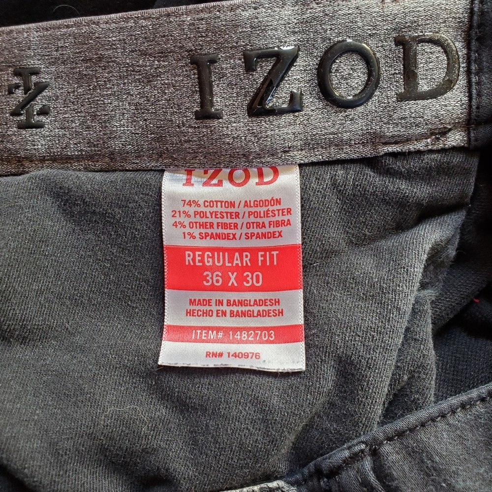 Izod Men's Straight Jeans Black Size 36x30 - Picture 8 of 8